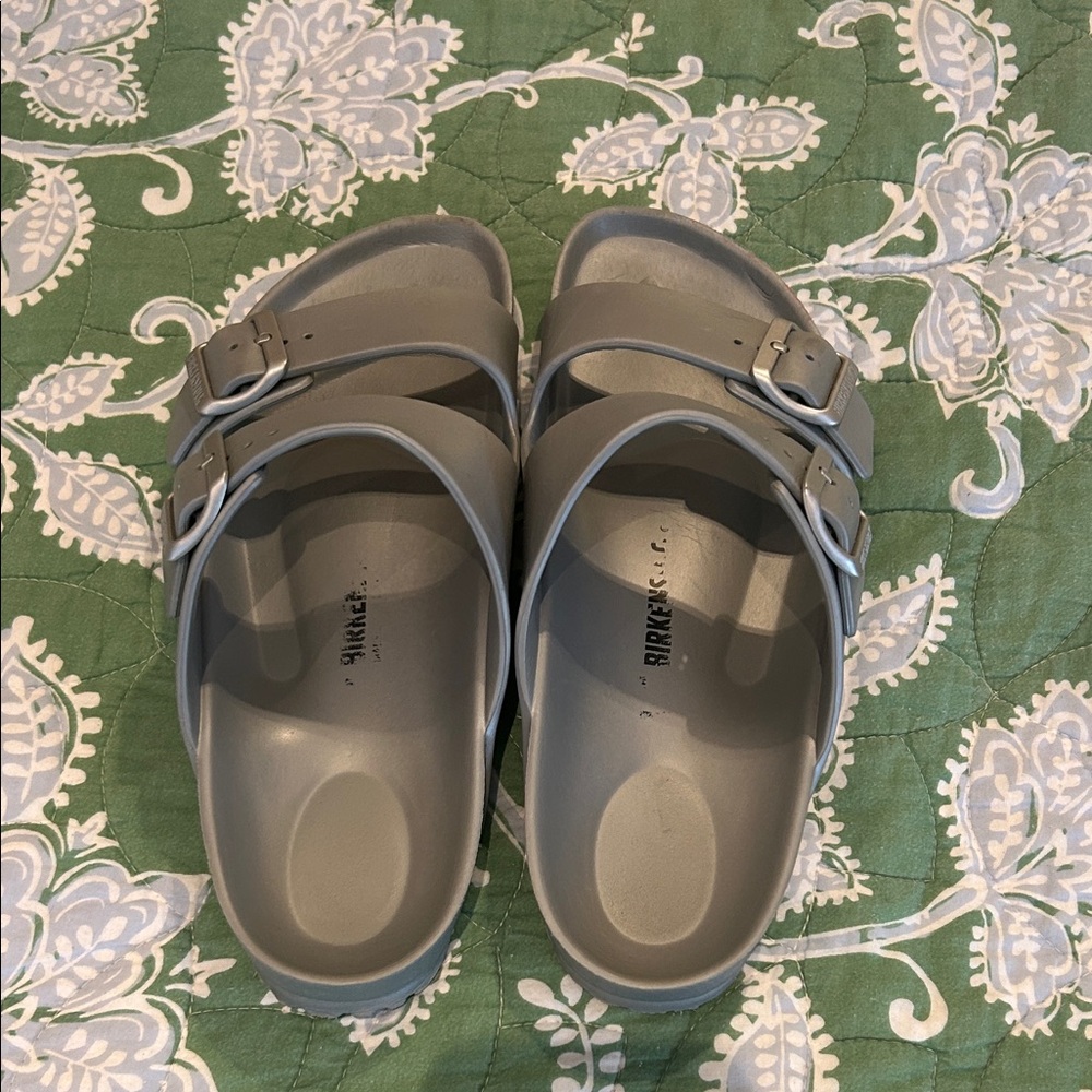 Birkenstock Arizona Double Strap EVA Gray/Silver size 41 Sandals